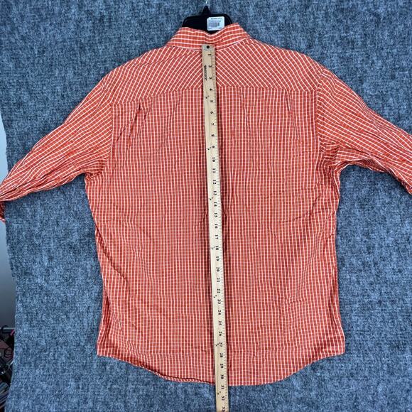 Banana Republic Shirt Mens Large Relaxed Fit Button Front Business Casual Orange - Picture 8 of 10
